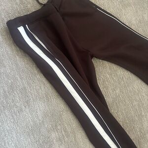 Abercrombie & Fitch YPB Brown Track Pants with White Stripes